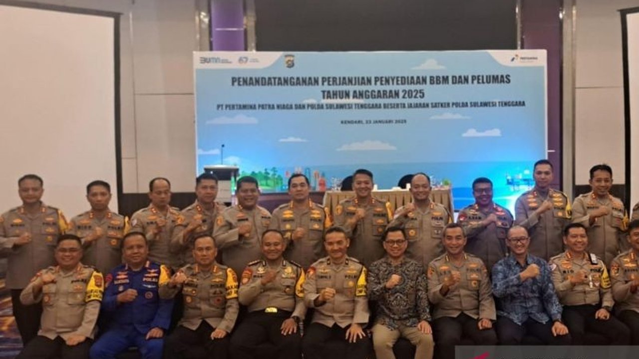 Kepolisian Daerah Sulawesi Tenggara (Polda Sultra) mengalokasikan Rp37 miliar untuk pengadaan BBM dan pelumas operasional kepolisian dari Pertamina, guna menunjang tugas keamanan dan ketertiban, terutama di 14 Polres dan 5 Satker di wilayahnya.