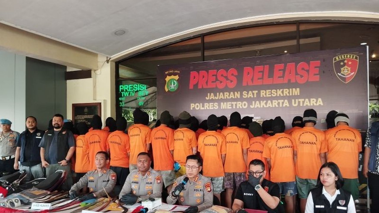 13 Tersangka Pencurian Motor Ditangkap di Jakarta Utara