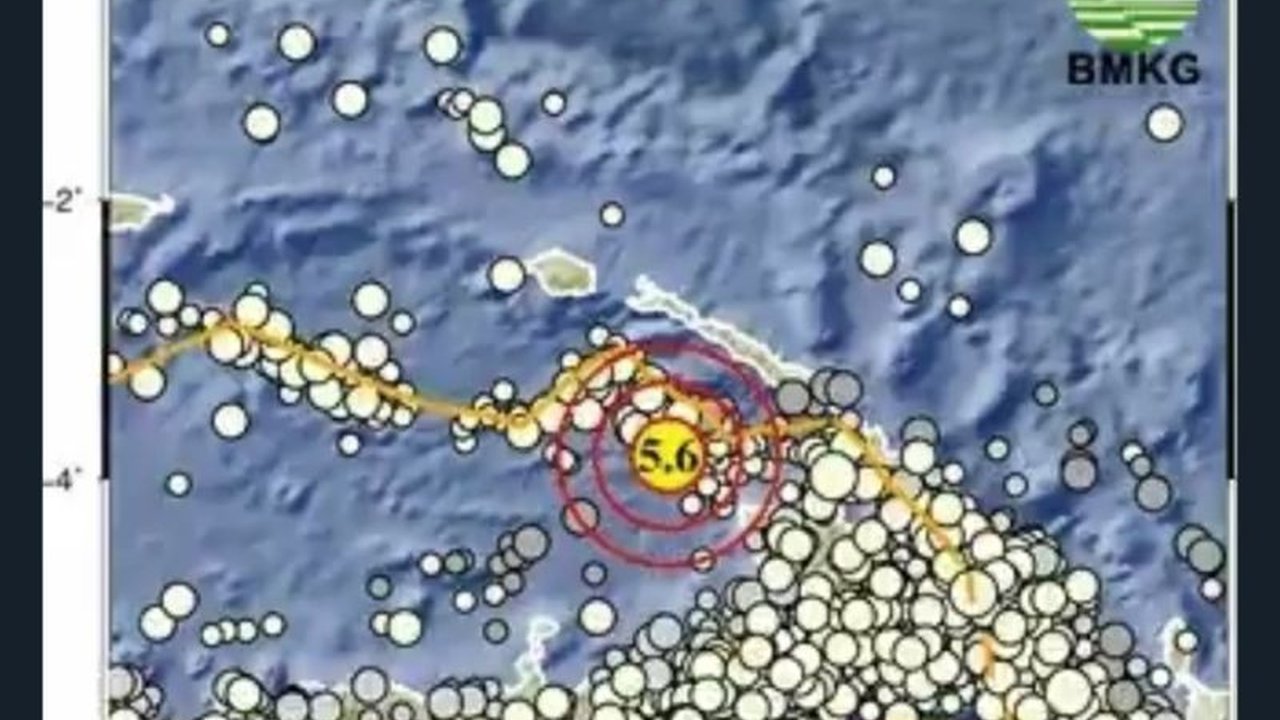 Gempa berkekuatan magnitudo 5,6 mengguncang wilayah 1.137 kilometer tenggara Keerom, Papua, pada Sabtu dini hari, 25 Januari 2024, tanpa potensi tsunami dan dampak signifikan, menurut BMKG.