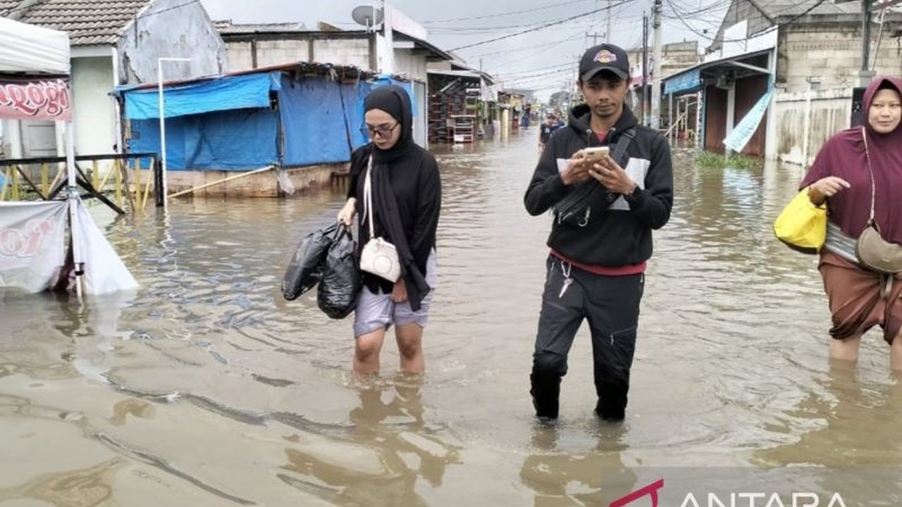 Banjir Bekasi: Enam Kecamatan Terendam, Buaya Masuk Rumah Warga