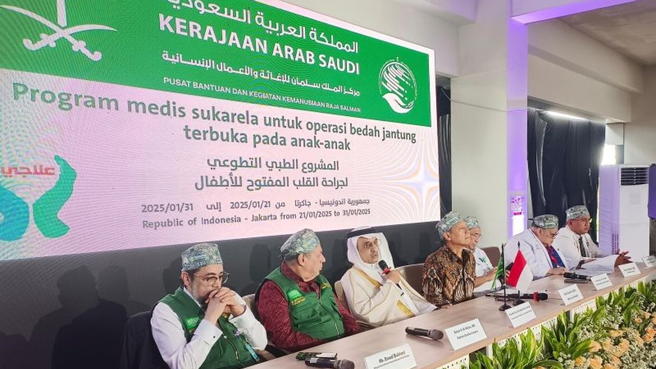 Kerajaan Arab Saudi melalui KSRelief menyelenggarakan program operasi jantung gratis untuk anak-anak di Jakarta pada 21-31 Januari 2025, sebagai wujud nyata kerjasama dan kemanusiaan kedua negara.