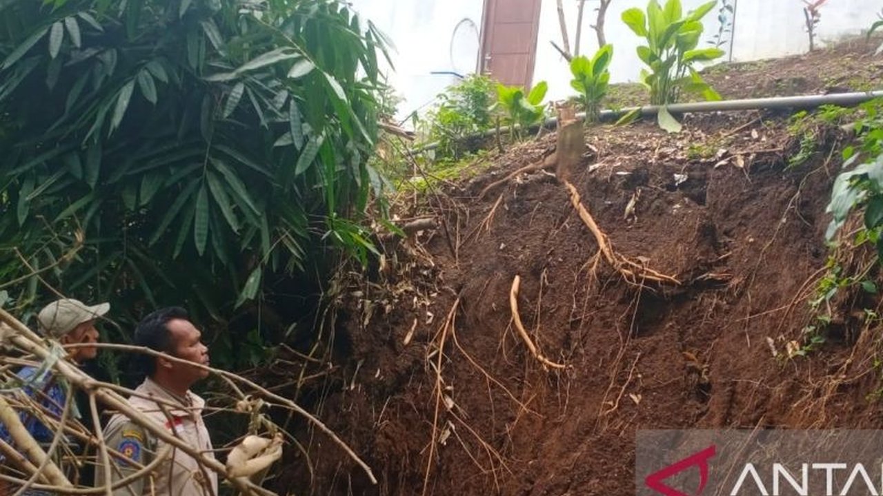 Hujan deras menyebabkan longsor di Cibadak, Sukabumi pada 30 Januari 2024, mengancam 6 rumah dan akses jalan warga, sehingga 39 jiwa perlu dievakuasi.