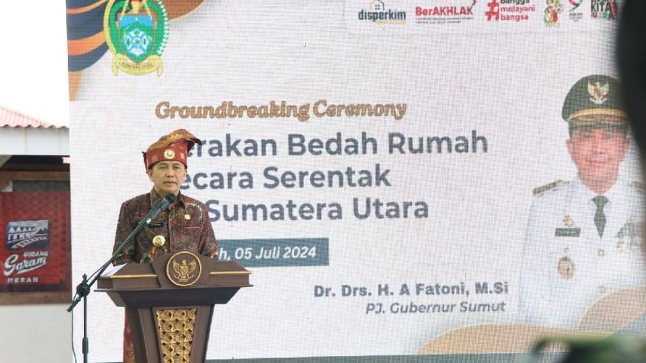Penjabat Gubernur Sumut meminta Pemda kabupaten/kota mempercepat realisasi program 3 juta rumah dengan membebaskan BPHTB dan retribusi PBG, serta mempercepat proses penerbitan PBG maksimal 10 hari kerja.