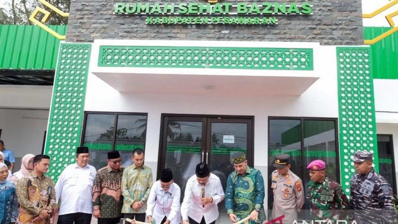 Badan Amil Zakat Nasional (Baznas) resmikan Rumah Sehat Baznas (RSB) di Pesawaran, Lampung, untuk memudahkan akses layanan kesehatan bagi mustahik (penerima zakat) dengan berbagai layanan gratis.