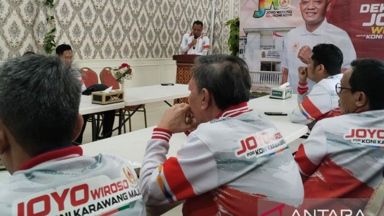 Puluhan cabang olahraga di Kabupaten Karawang mendeklarasikan dukungan kepada Joyo Wiroso, Ketua FOPI Karawang, untuk maju sebagai Ketua KONI Karawang pada Musorkab Februari 2025 mendatang,  membuatnya optimis memenangkan pemilihan.