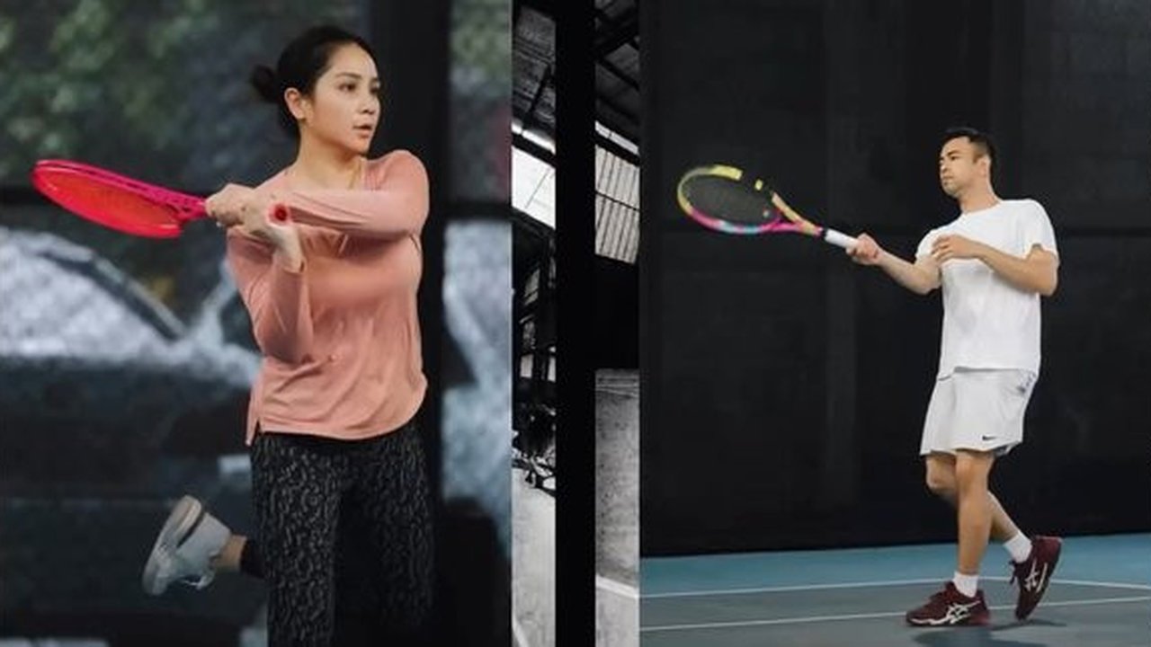 Potret Raffi Ahmad dan Nagita Slavina Latihan Tennis Bareng, Siap Buat Turnamen di Lagi-Lagi Tenis Internasional