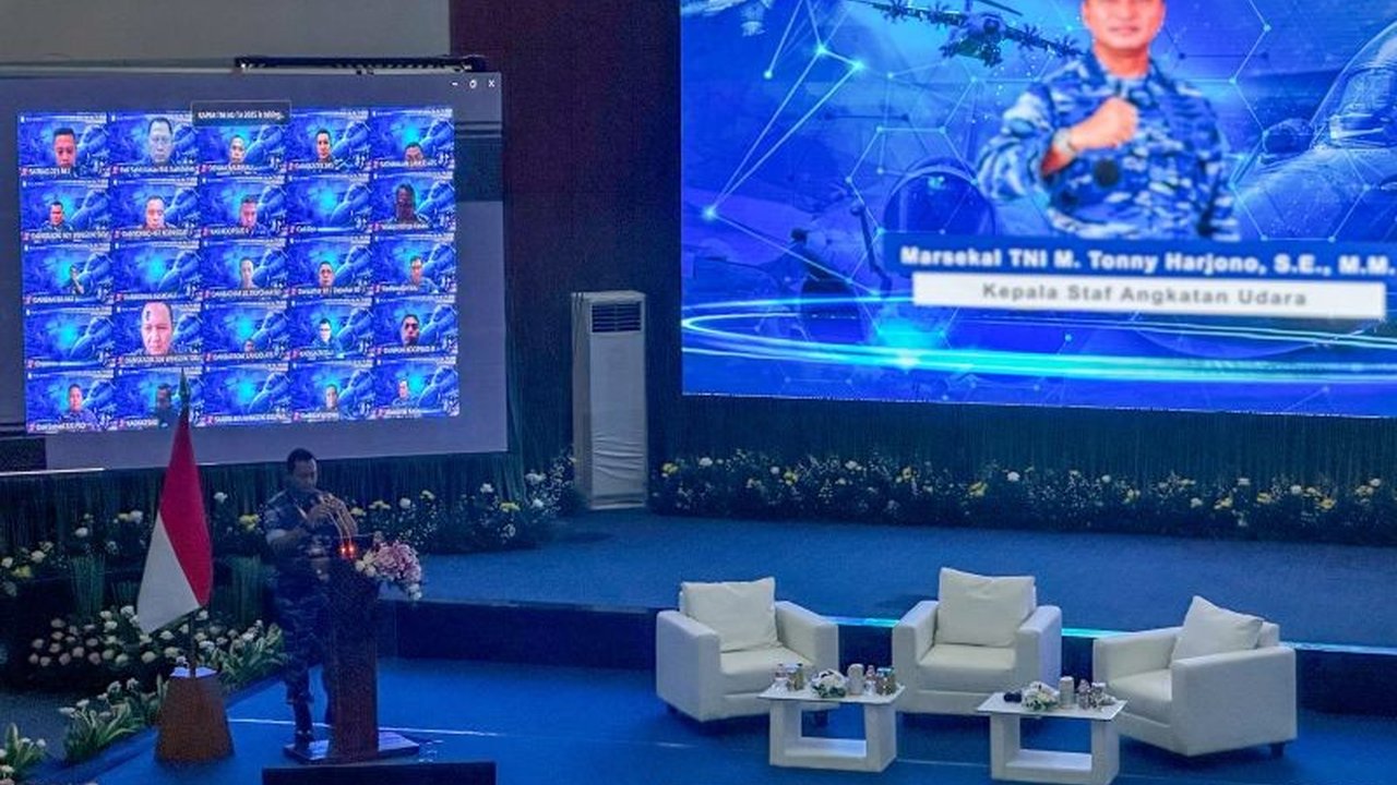 KSAU Marsekal TNI Mohamad Tonny Harjono menekankan pentingnya TNI AU yang tanggap, adaptif, dan memiliki strategi komprehensif, termasuk modernisasi alutsista dan reformasi birokrasi, untuk menghadapi dinamika global dan mendukung pertumbuhan ekonomi nasi