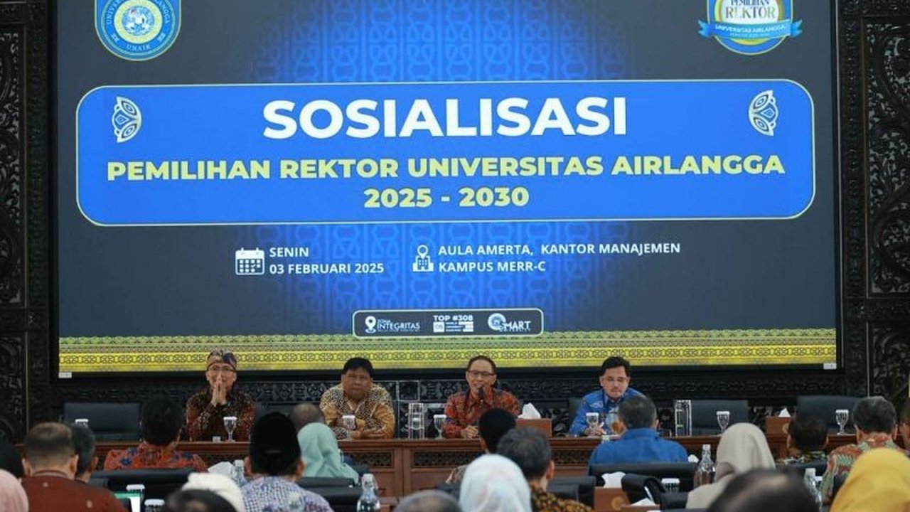 Universitas Airlangga (Unair) membuka pendaftaran calon rektor periode 2025-2030 pada 10-21 Februari 2025, dengan proses seleksi yang ketat dan transparan hingga pelantikan pada 17 Juni 2025.