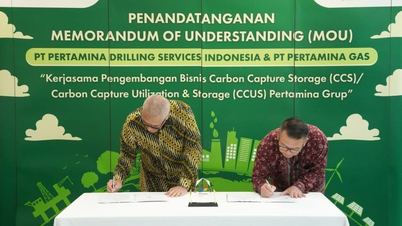Pertamina Drilling dan Pertagas sepakat berkolaborasi mengembangkan teknologi CCS/CCUS untuk mendukung target dekarbonisasi Pertamina di 2060 dan meningkatkan produksi migas nasional.