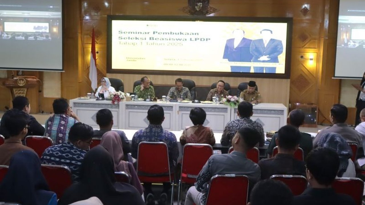 Kementerian Keuangan (Kemenkeu) menyosialisasikan program beasiswa Lembaga Pengelola Dana Pendidikan (LPDP) 2025 di Universitas Jambi untuk meningkatkan pemahaman calon pendaftar dan mendorong peningkatan kualitas SDM di Provinsi Jambi.