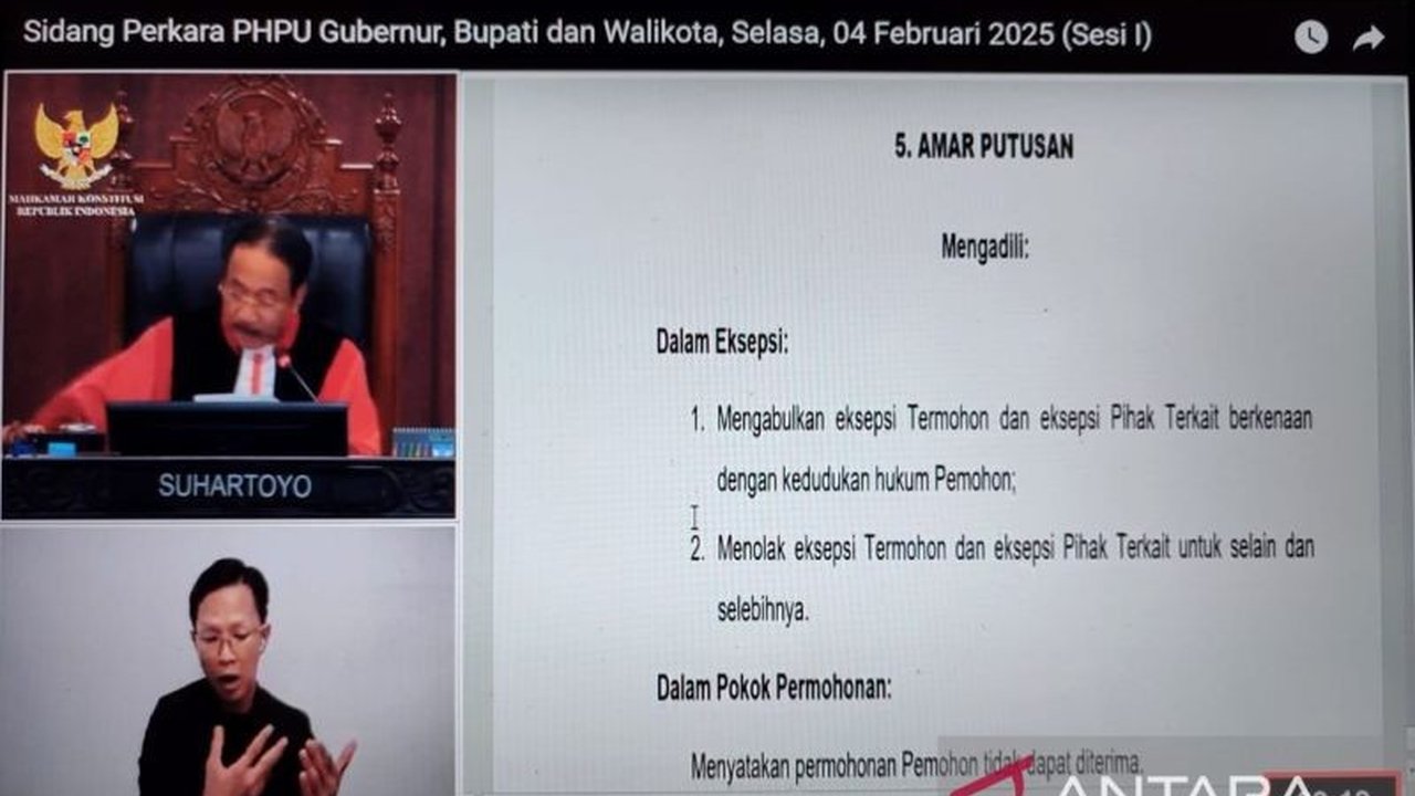 Mahkamah Konstitusi menolak gugatan sengketa Pilkada Toraja Utara yang diajukan paslon Ombas-Marten, karena permohonan tersebut dinilai telah melewati batas waktu pelaporan dan tidak terbukti adanya pelanggaran terstruktur, sistematis, dan masif.