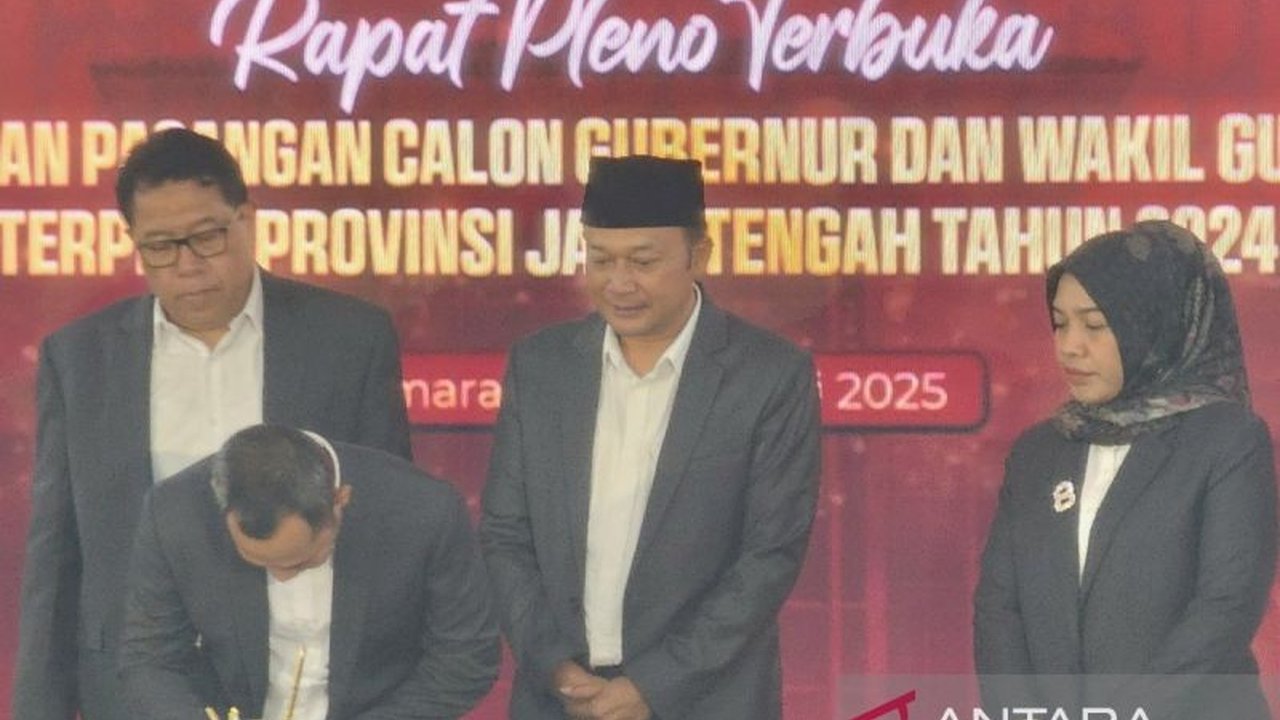 Luthfi-Yasin Resmi Terpilih Sebagai Gubernur dan Wakil Gubernur Jateng 2024