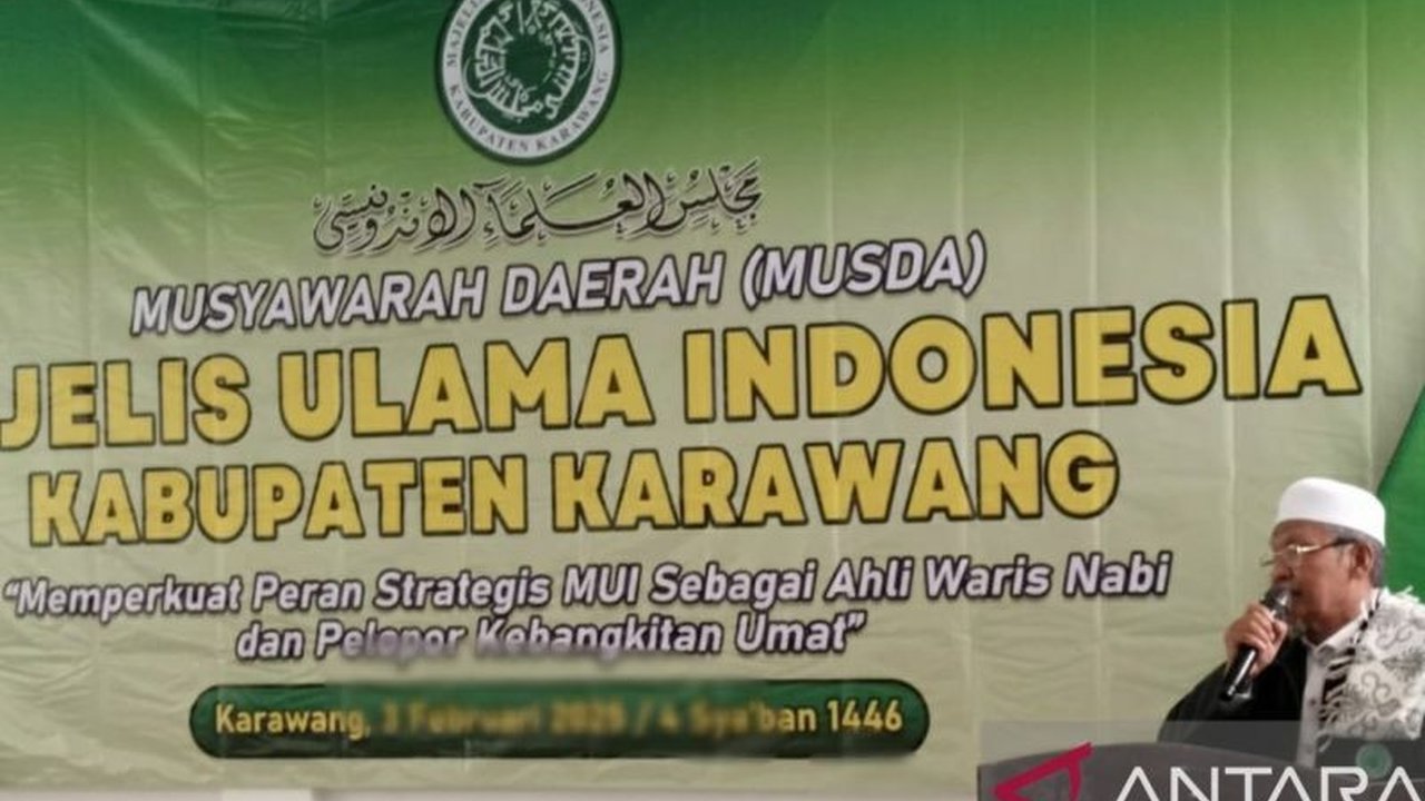Kiai Haji Tajuddin Nur terpilih secara aklamasi sebagai Ketua MUI Kabupaten Karawang untuk periode 2025-2030 dalam Musda VII MUI Karawang, melanjutkan kepemimpinannya.