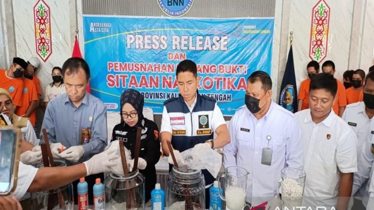 BNNP Kalteng Musnahkan 2,5 Kg Sabu & 2.680 Obat Terlarang: Kerja Sama Lintas Sektor Diperlukan