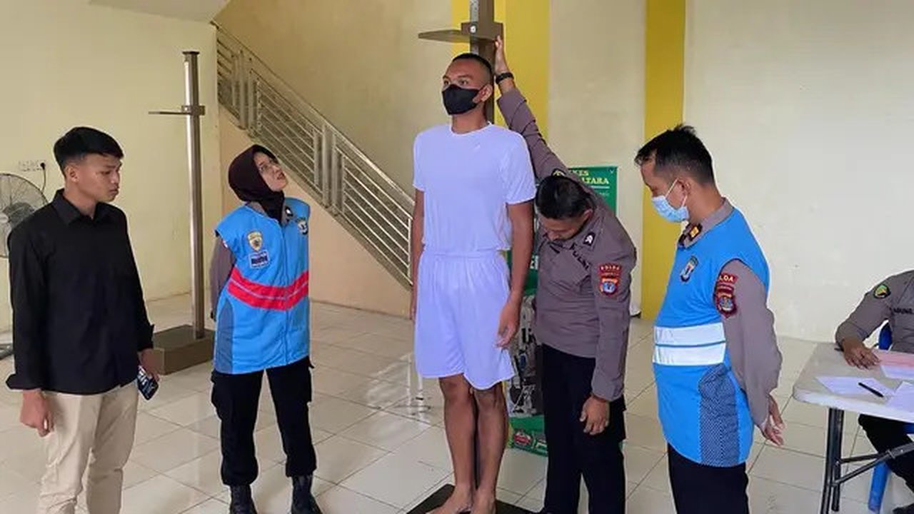 Salah satu peserta penerimaan anggota Polri di Pola Kaltara.