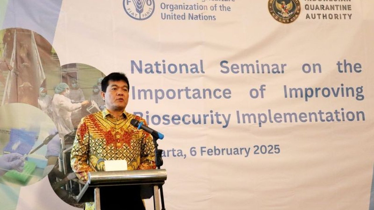 Badan Karantina Indonesia (Barantin) dan FAO menyelesaikan program TCP, memperkuat sistem biosekuriti nasional untuk melindungi pertanian dan peternakan Indonesia dari penyakit hewan lintas batas.