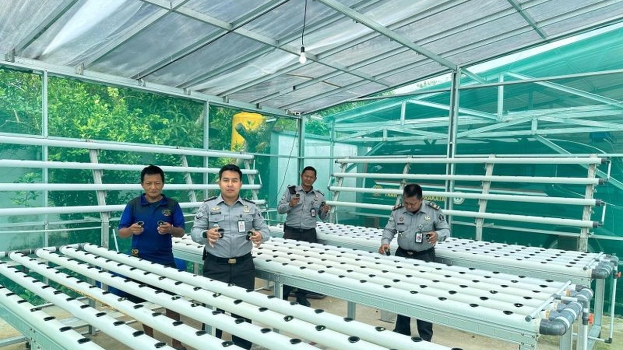 Lembaga Pemasyarakatan Kelas IIA Tarakan membangun rumah hijau hidroponik untuk membina warga binaan agar mandiri dan mendukung ketahanan pangan nasional melalui program asimilasi dan edukasi.