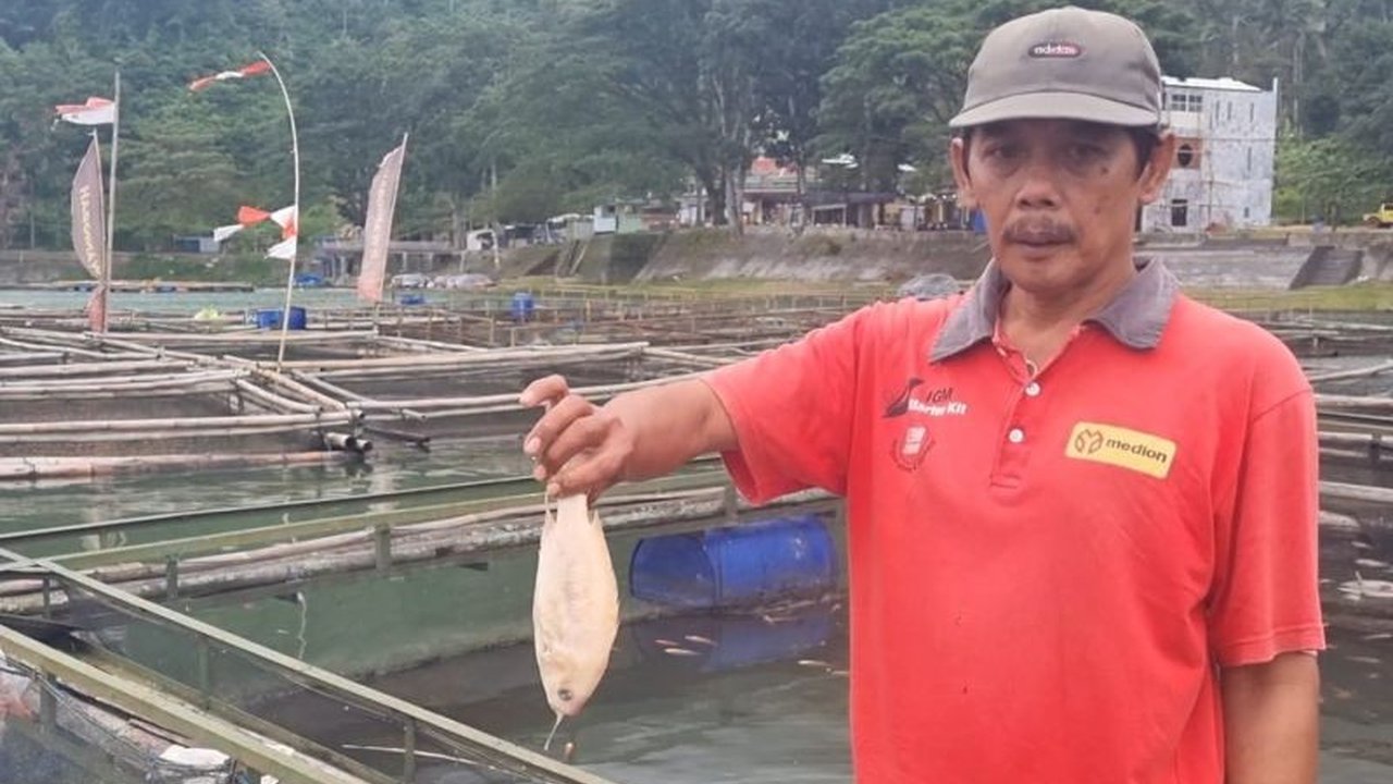 Ribuan ikan keramba di Telaga Ngebel, Ponorogo, mati mendadak diduga akibat perubahan suhu air dan munculnya belerang dari dasar telaga, mengakibatkan kerugian puluhan juta rupiah bagi para pembudidaya.