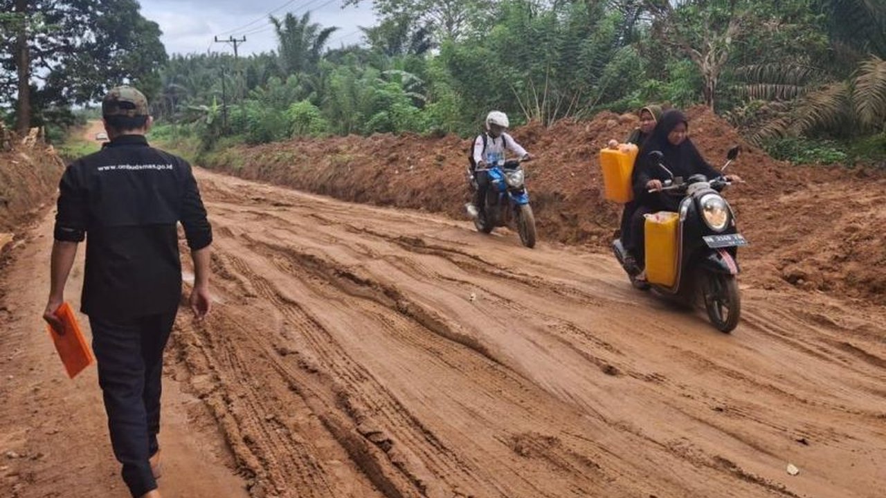 Ombudsman Babel menemukan delapan titik kerusakan parah pada jalan penghubung Desa Delas dan Nyelanding, Kabupaten Bangka Selatan, yang membahayakan warga dan mengganggu aktivitas ekonomi, pendidikan, dan kesehatan.