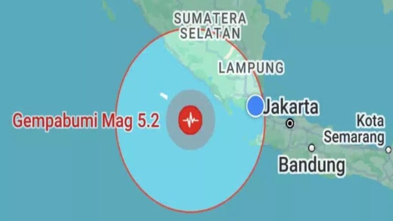 Gempa 5,2 Magnitudo Guncang Pesisir Barat Lampung, Tak Berpotensi Tsunami