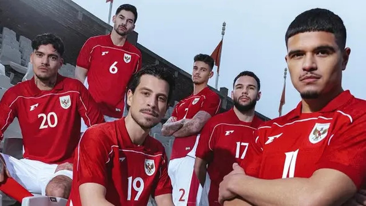 Jersey kandang anyar Timnas Indonesia diluncurkan Erspo, Kamis (23/1/2025). (Dok. Erspo)