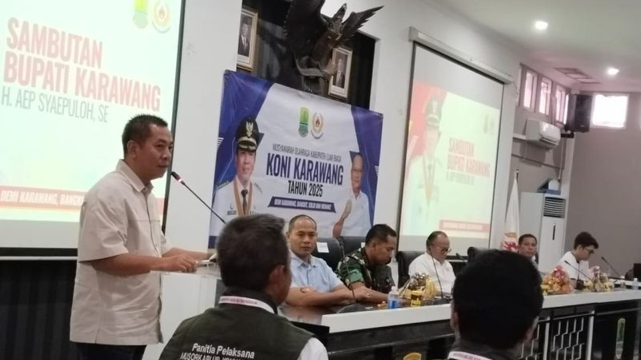Bupati Karawang, Aep Syaepuloh, berharap ketua KONI terpilih mampu meningkatkan prestasi olahraga Karawang dan meminta paparan strategi memajukan olahraga daerah tersebut.