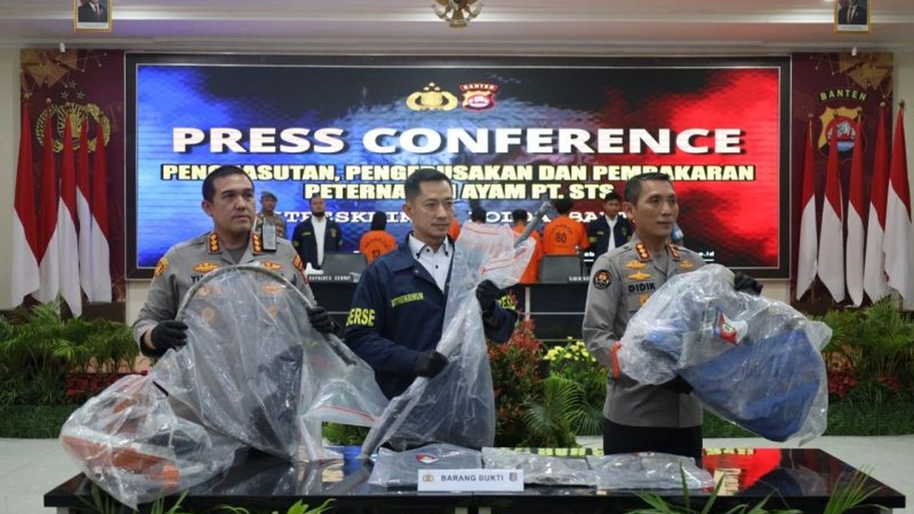 Polda Banten Tangkap 11 Pelaku Pembakaran Peternakan Ayam