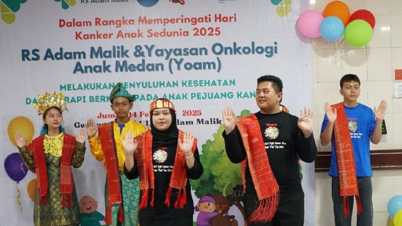 RS Adam Malik Hibur Anak Penderita Kanker Peringati Hari Kanker Anak Sedunia