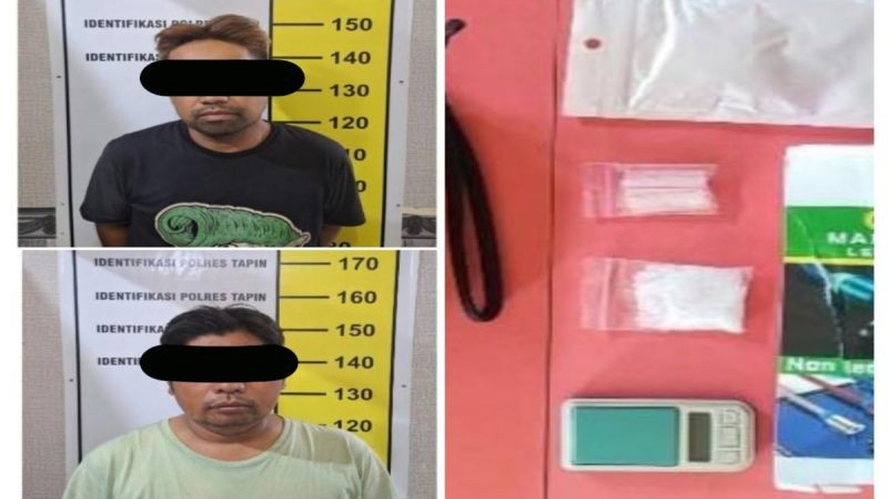 Polres Tapin berhasil menangkap dua pengedar sabu lintas kabupaten di Kalsel, mengamankan barang bukti 4,83 gram sabu dan sejumlah barang bukti lainnya, kedua tersangka terancam hukuman penjara 5-12 tahun.
