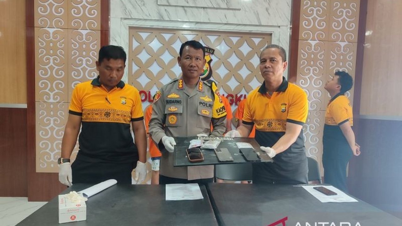 Polresta Bengkulu Tangkap Tiga Tersangka Penyalahgunaan Narkoba