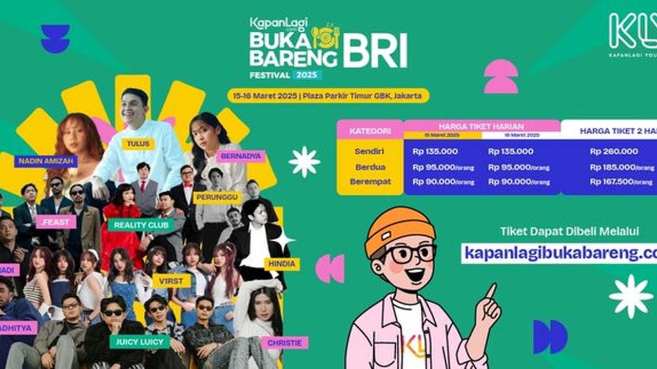Rundown KapanLagi Buka Bareng BRI Festival 2025, Jangan Sampai Salah Jadwal Buat Nonton Idolamu!