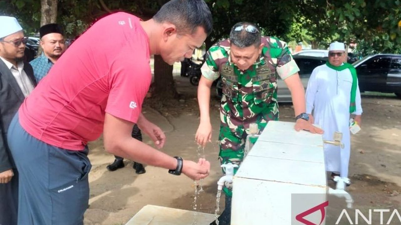 Korem 011/Lilawangsa menyelesaikan pembangunan sumur bor air bersih di Masjid Agung Islamic Center Lhokseumawe untuk memenuhi kebutuhan air bersih jamaah, terutama menjelang Ramadhan, sebagai bagian dari program TNI AD Manunggal Air.
