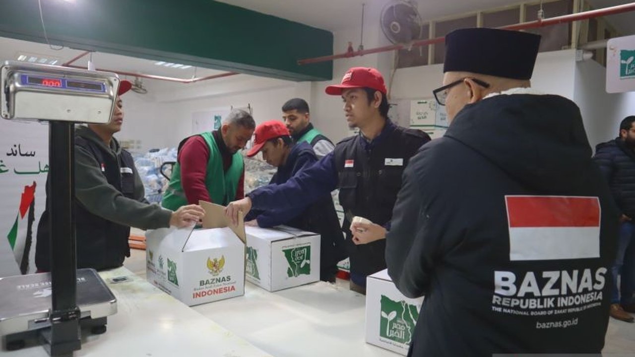 Badan Amil Zakat Nasional (Baznas) berkolaborasi dengan Muassasah Alamiyah Mesir mengirimkan 52 ribu paket bantuan makanan untuk warga Gaza yang terdampak krisis kemanusiaan, menjamin kualitas dan penyaluran yang tepat sasaran.