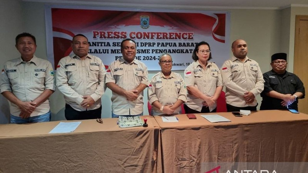 Panitia seleksi umumkan sembilan calon terpilih anggota DPRP Papua Barat jalur otonomi khusus periode 2024-2029,  berasal dari tujuh wilayah adat di Papua Barat setelah melalui seleksi yang obyektif.