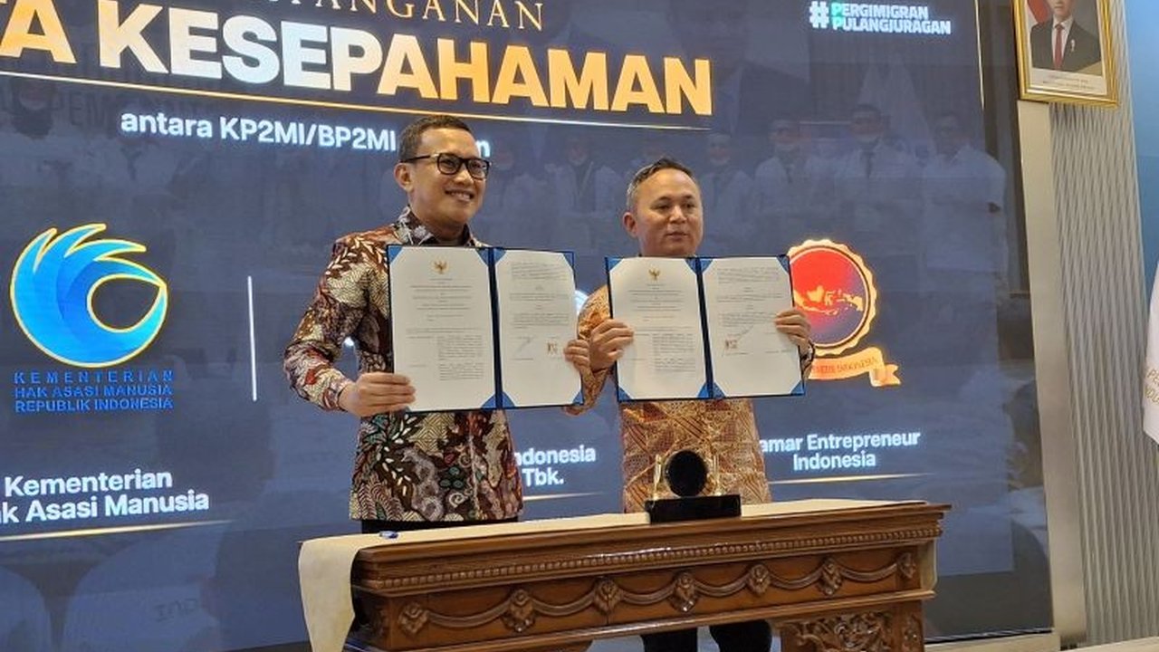 Kementerian Pelindungan Pekerja Migran Indonesia (KP2MI) dan Kementerian Hak Asasi Manusia (HAM) sepakat memperkuat perlindungan HAM bagi Pekerja Migran Indonesia (PMI) melalui nota kesepahaman yang baru ditandatangani.