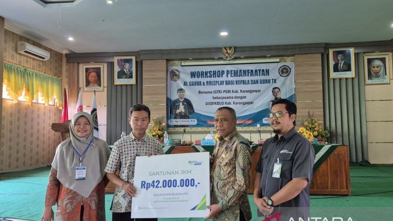 BPJS Ketenagakerjaan memberikan santunan kematian Rp42 juta kepada ahli waris guru TK di Karanganyar dan mendorong kepesertaan bagi guru IGTKI untuk perlindungan jaminan sosial.