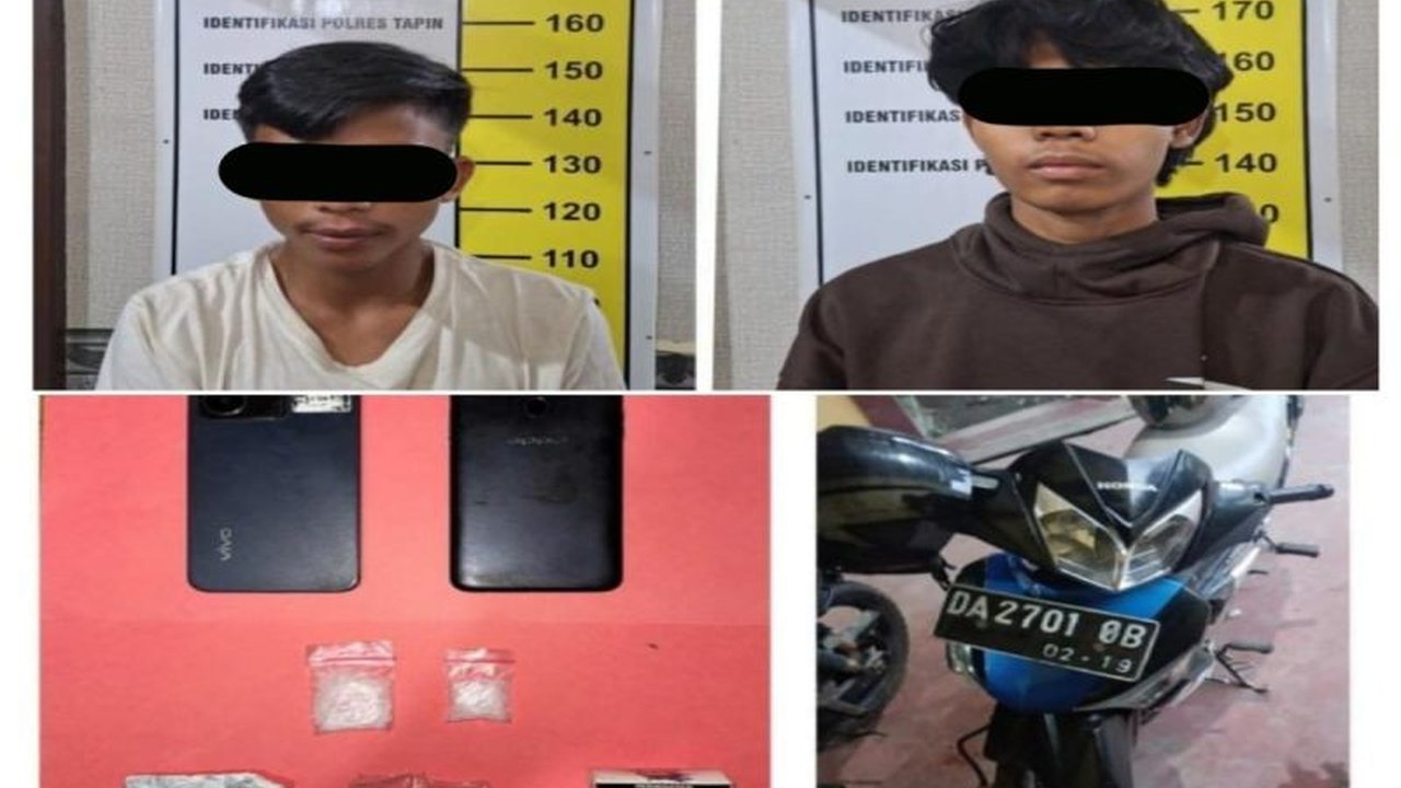 Polres Tapin menetapkan seorang remaja dan seorang pria dewasa sebagai tersangka kasus narkoba jenis sabu seberat 7,15 gram, dengan ancaman hukuman seumur hidup.