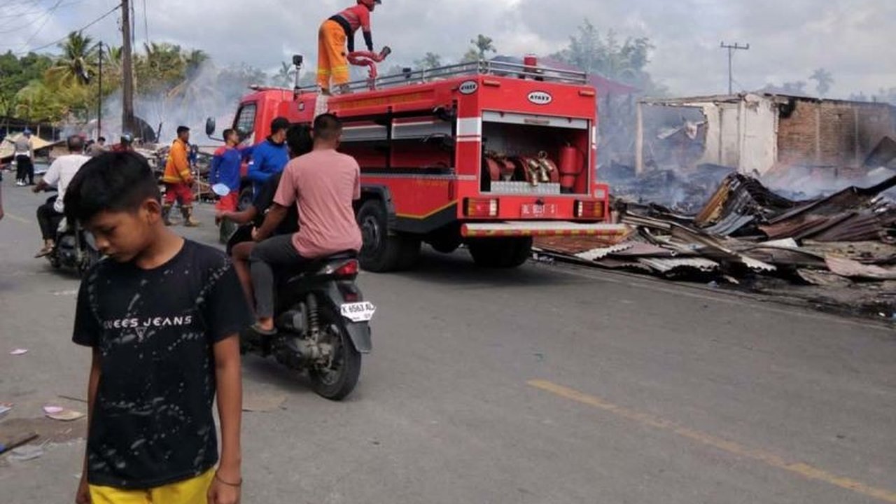 Kebakaran Hebat di Simeulue: 48 Ruko Ludes, Kerugian Mencapai Rp29,26 Miliar