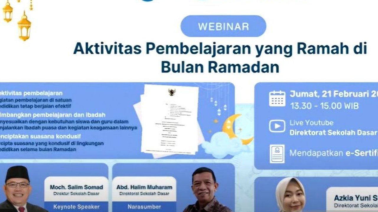Kemendikbudristek memberikan panduan pembelajaran efektif selama Ramadhan, menekankan fleksibilitas jadwal, materi relevan, dan metode pembelajaran variatif untuk kenyamanan siswa yang berpuasa.