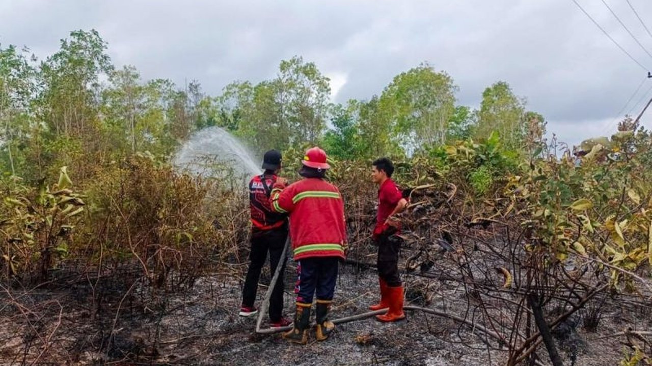 Kebakaran hutan dan lahan (karhutla) seluas dua hektare di Kelanga, Natuna berhasil dipadamkan oleh Pemkab Natuna dibantu pihak kepolisian dan masyarakat sekitar, Jumat sore kemarin.
