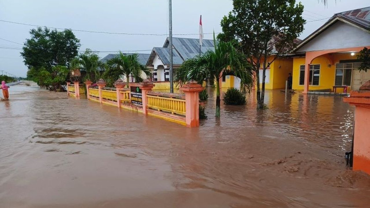 Banjir di Kabupaten Boalemo, Gorontalo akibat jebolnya tanggul sepanjang 30 meter telah menyebabkan 115 warga di dua desa terdampak, meskipun tidak ada korban jiwa.