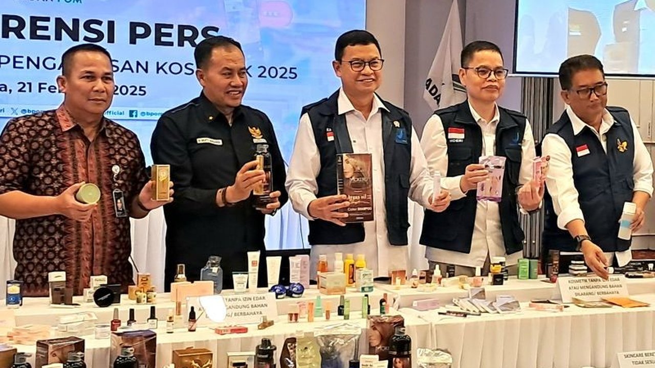 BPOM Temukan 91 Merek Kosmetik Ilegal Senilai Rp31,7 Miliar, Didominasi Produk Impor
