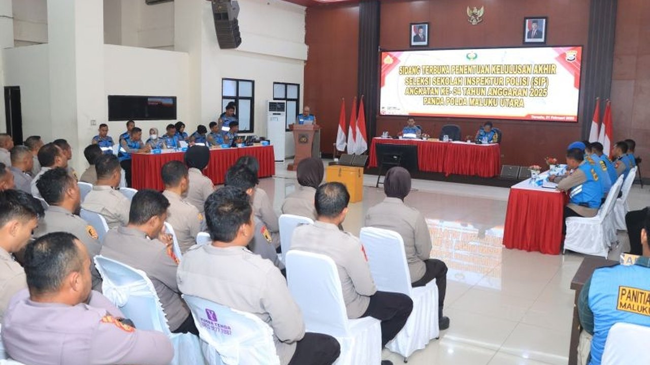Polda Maluku Utara mengumumkan kelulusan akhir seleksi SIP Angkatan 54 Tahun 2025, menekankan pentingnya integritas bagi 34 peserta yang lolos.