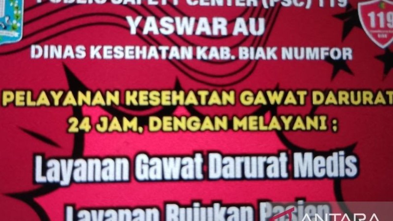 Dinas Kesehatan Biak Numfor, Papua, resmi meluncurkan layanan Public Safety Center (PSC) 119, layanan kesehatan darurat 24 jam yang terintegrasi dengan RSUD Biak Numfor dan menjangkau hingga pelosok kampung.