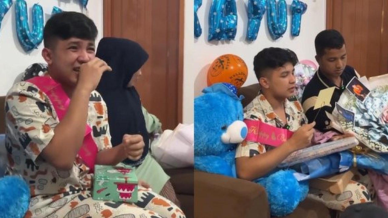 Potret Jirayut Dapat Kejutan Ulang Tahun dari Keluarga, Menangis Haru Baca Kartu Ucapan dan Dapat Kado