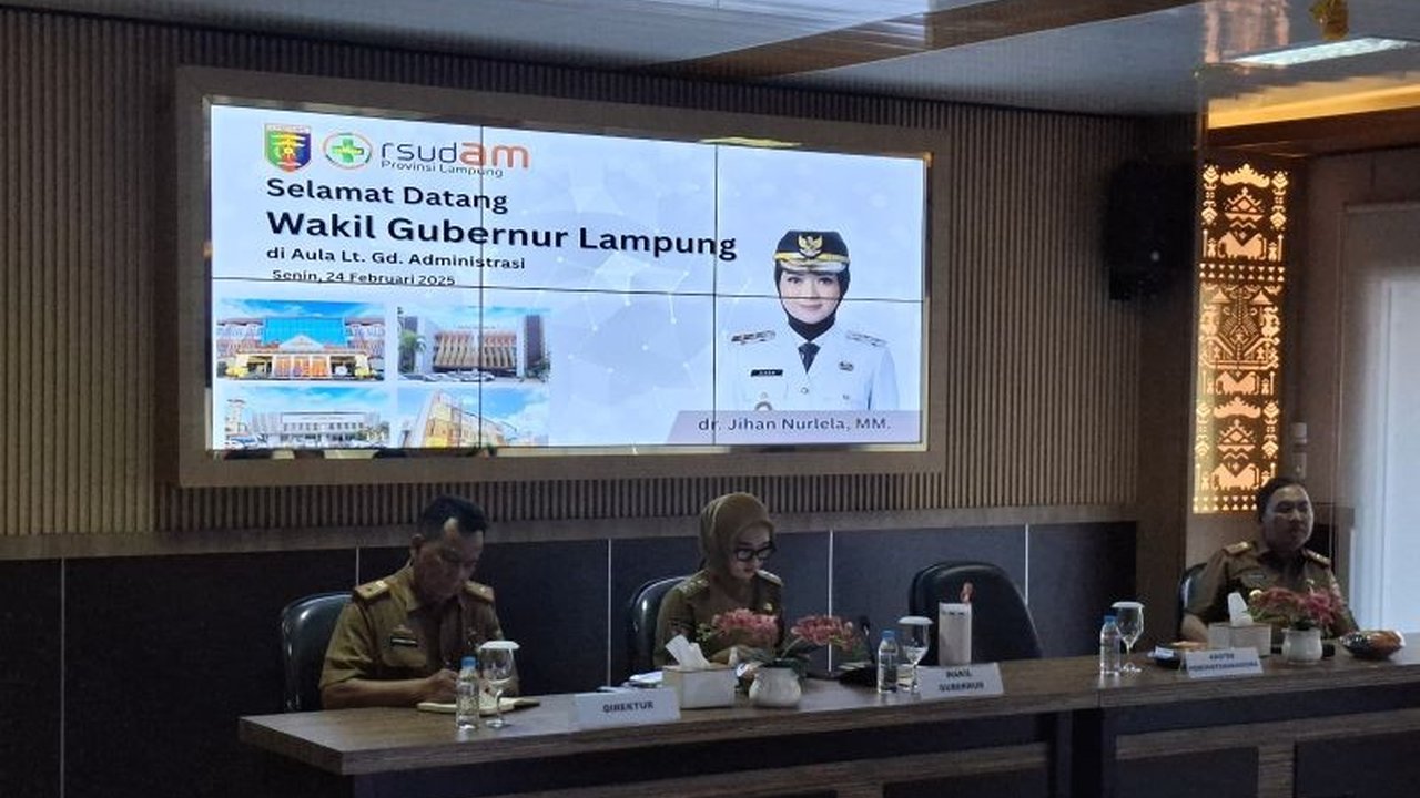 Wagub Lampung, Jihan Nurlela, menegaskan komitmen pemerintah daerah untuk memprioritaskan pembangunan sektor kesehatan, termasuk peningkatan layanan di RSUDAM dan perbaikan sistem rekam medis.