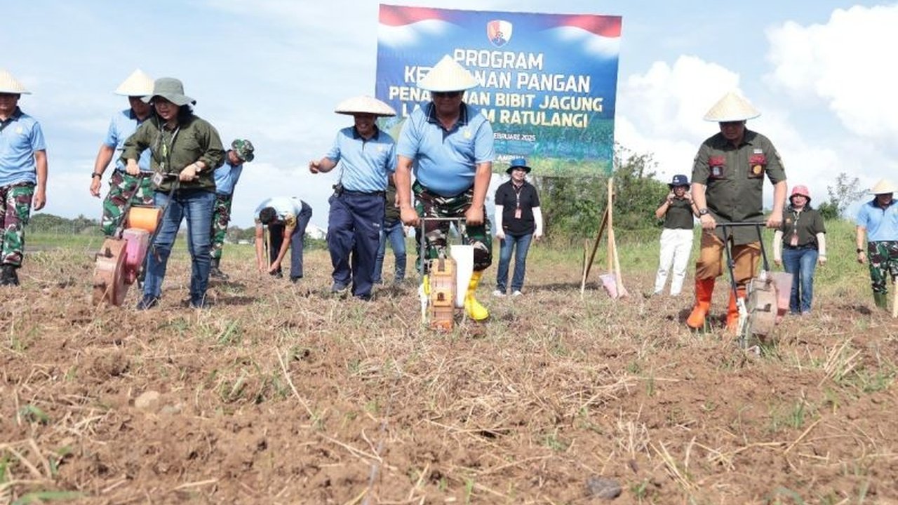 Lanud Sam Ratulangi Tanam Jagung, Perkuat Ketahanan Pangan Sulut