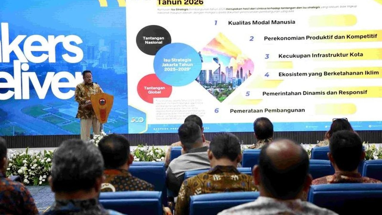 Wakil Gubernur DKI Jakarta, Rano Karno, menginstruksikan agar penyusunan RKPD DKI Jakarta 2026 selaras dengan pembangunan nasional, termasuk delapan prioritas nasional dan program prioritas nasional lainnya untuk mendukung Indonesia Emas 2045.