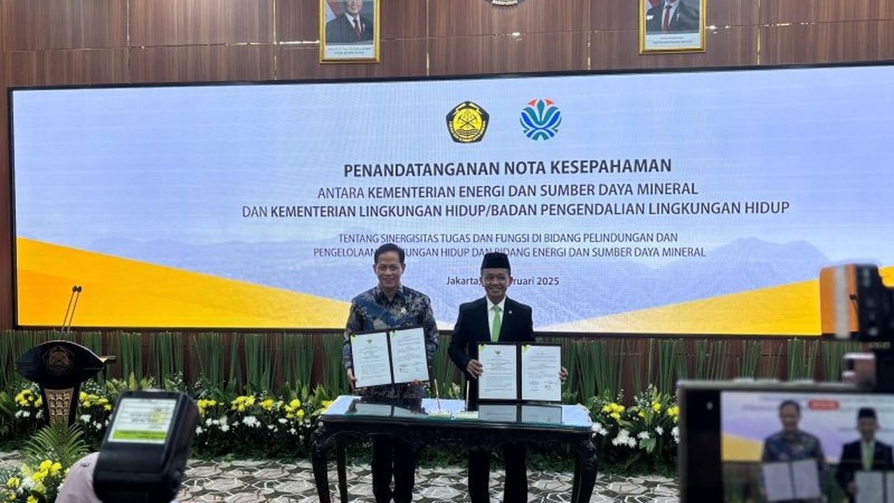 Kementerian Lingkungan Hidup dan Kementerian ESDM menandatangani MoU untuk memperkuat sinergi dalam melindungi lingkungan, khususnya dalam sektor energi yang berperan penting dalam penurunan emisi gas rumah kaca.