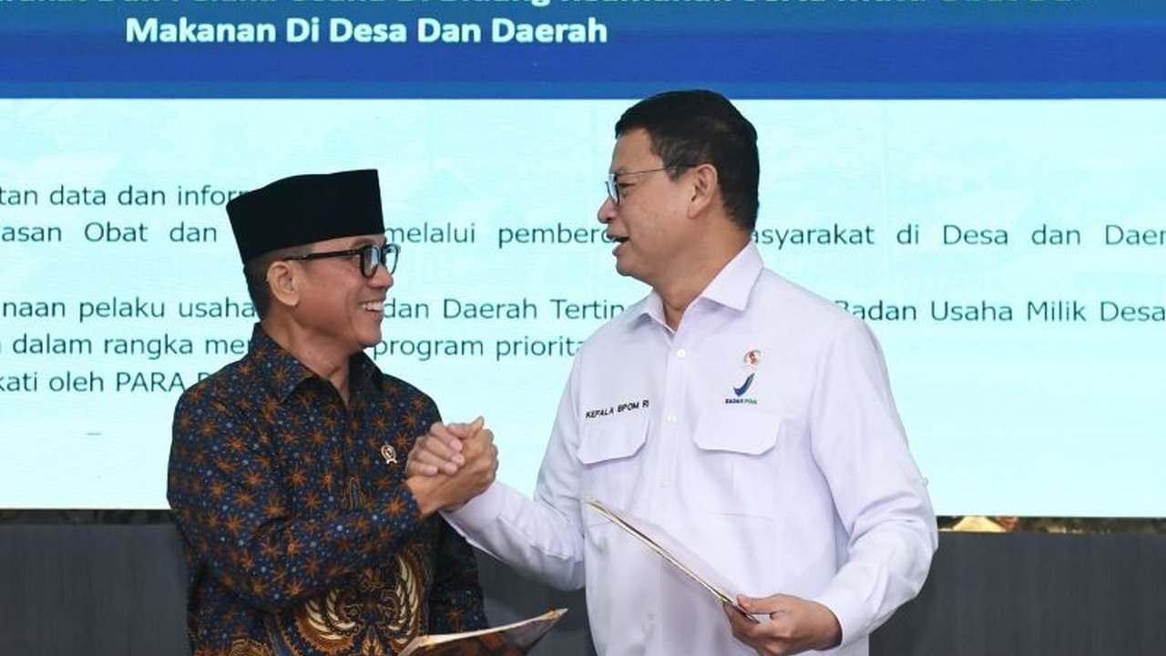 Kemendes dan BPOM Jalin Kerja Sama Awasi Obat dan Makanan di Desa